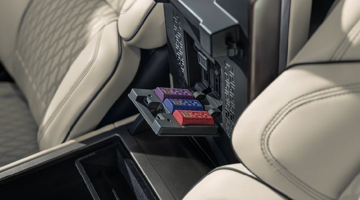 Digital Scent cartridges are shown in the diffuser located in the center arm rest. | Bayway Lincoln in Houston TX